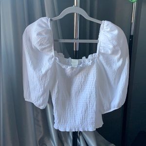 White peplum shirt never worn!